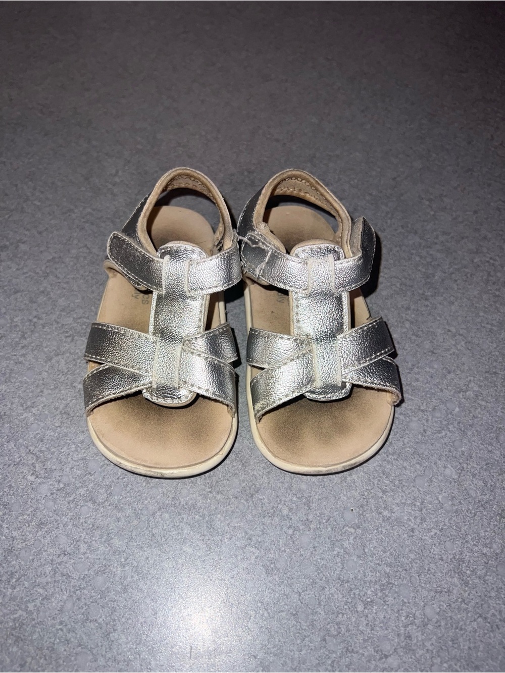 See Kai Run Silver Metallic Toddler Sandals
